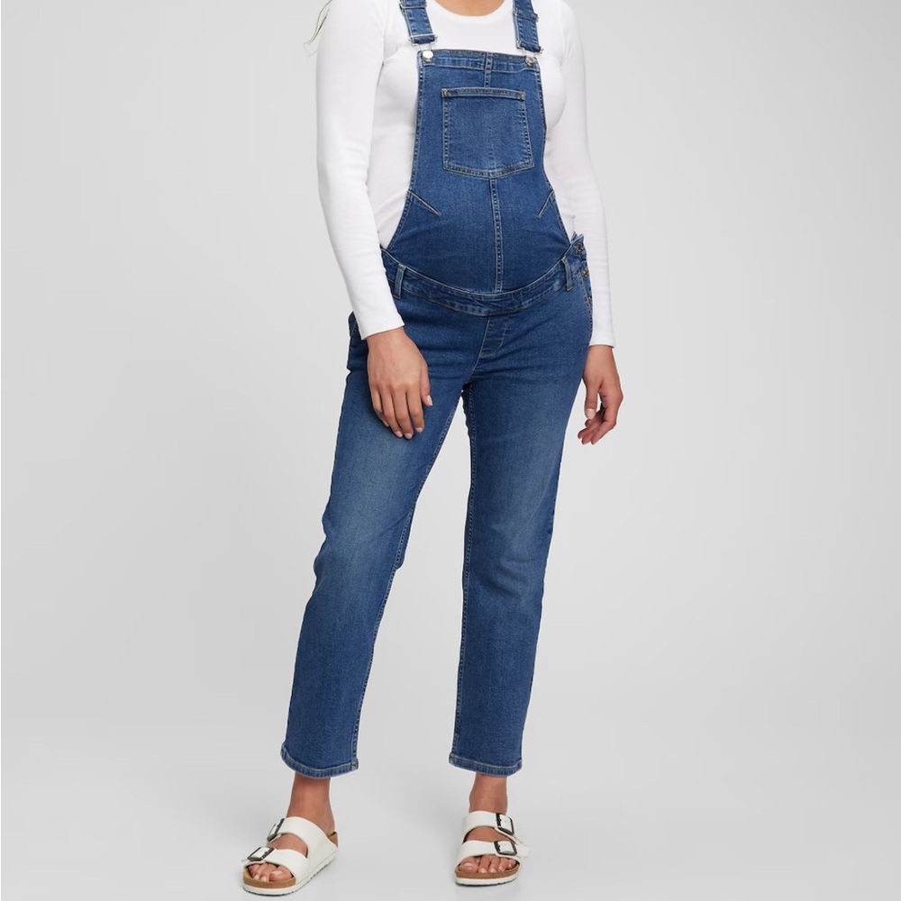 GAP Maternity Women's Blue Denim Overalls